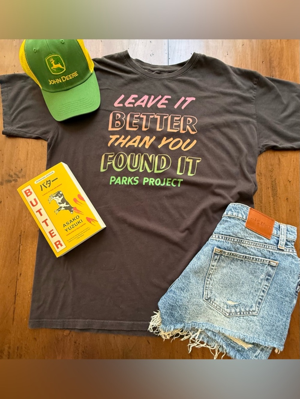 Granola Girl Parks Project 100% Cotton Graphic Gray Tee